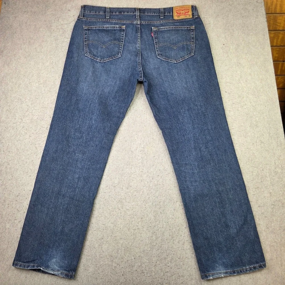 Levis 559 Jeans Mens 40x32 Blue Relaxed Straight Dark Wash Mid Rise Denim